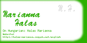 marianna halas business card